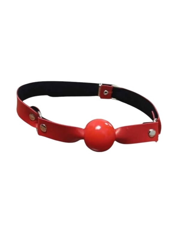 Kırmızı Ağız Topu – Ayarlanabilir Deri BDSM Aksesuarı | 724Haz