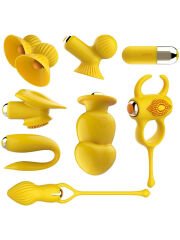 Çiftler İçin 7 Parça Fantezi Seti | Şarj Edilebilir Mini Vibratör & Gören Herkese Heyecan | 724Haz