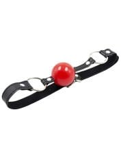 Kırmızı Siyah Ağız Topu – Ayarlanabilir BDSM Aksesuarı | 724Haz