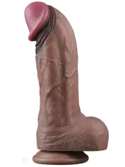 724Haz 28 cm XXL Çift Katmanlı Silikon Dildo | Gerçekçi Dual Layer Masaj Aleti
