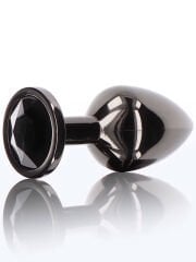 Siyah Alüminyum Anal Plug (Orta) – Dolgun Hissiyat, Güvenli Tabanlı | 724Haz
