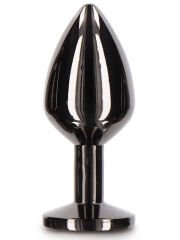 Siyah Alüminyum Anal Plug (Orta) – Dolgun Hissiyat, Güvenli Tabanlı | 724Haz