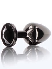 Siyah Alüminyum Anal Plug (Küçük) – Başlangıç Boyu, Güvenli Tabanlı | 724Haz