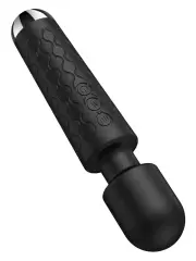 724Haz Wand Masaj Aleti | Şarjlı, 28 Fonksiyonlu Siyah Masaj Vibratör