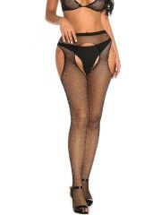 Taşlı Seksi Çorap – Siyah, Tek Beden, Taş Detaylı | 724Haz