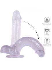 24 cm Beyaz Dildo – Gerçekçi Doku, Medikal Silikon, Esnek Tasarım No:4