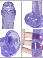 Noctis 19 cm Mor Realistik Dildo | Canlı Mor Ton & Medikal Silikon | 724Haz
