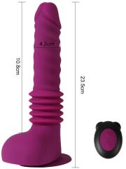 724Haz İleri‑Geri Hareketli Uzaktan Kumandalı Şarjlı Vibrator | Döner ve Titreşimli Masaj Aleti