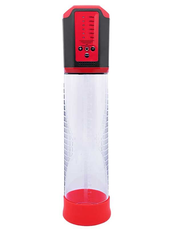 Censan Şarjlı LCD Göstergeli Otomatik Penis Pompası - Kırmızı