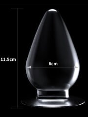 Flawless 4.5″ Şeffaf Anal Plug – Silikon, Vantuzlu Tasarım