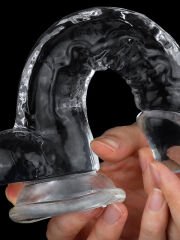 Flawless 7.5'' Clear Jel Dildo 19 cm | Şeffaf Vantuzlu Cilt Dostu TPE