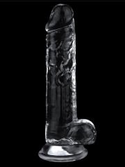 Flawless 7.5'' Clear Jel Dildo 19 cm | Şeffaf Vantuzlu Cilt Dostu TPE