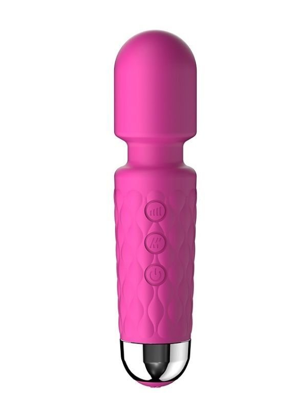 Mini Wand Massager Şarjlı Vibratör Pembe | Kompakt, Güçlü Titreşim, Su Geçirmez