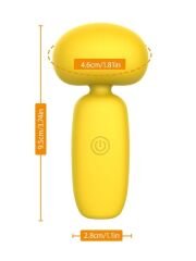 Chisa Buster Sarı Mantar Vibratör - 10 Modlu Su Geçirmez Şarjlı