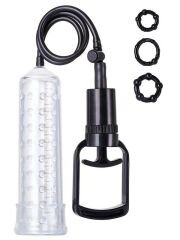 Censan 3 halkalı penis pompası TPE transparan 23,5 cm