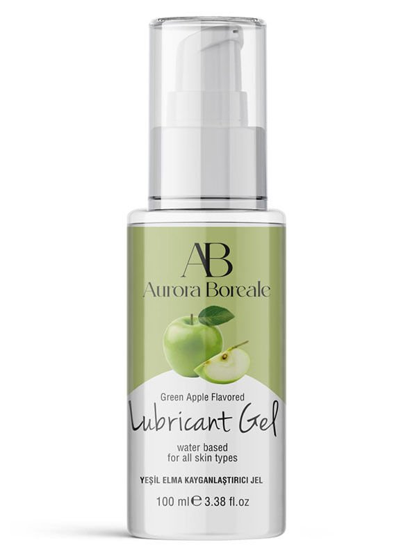 Aurora Boreale Yeşil Elma Aromalı Kayganlaştırıcı Jel – 100 ml, Su Bazlı