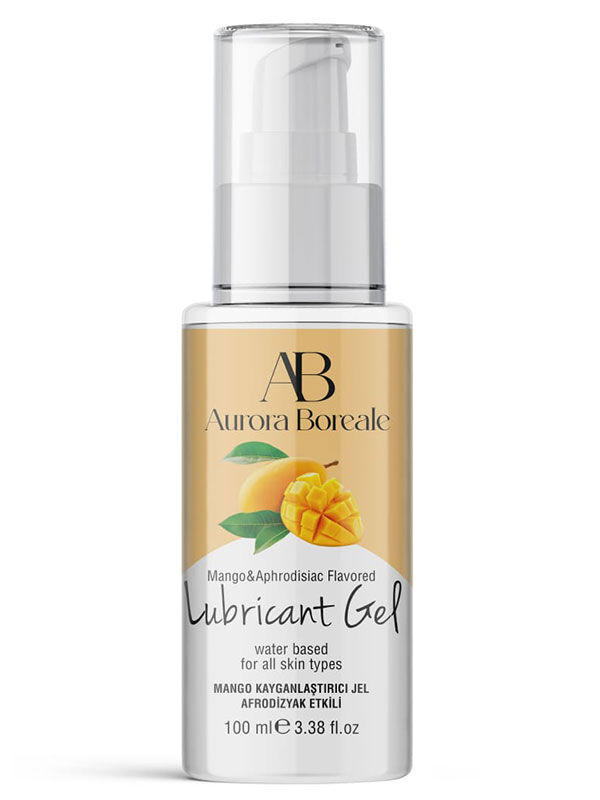 Aurora Boreale Mango Aromalı Afrodizyak Kayganlaştırıcı Jel – 100 ml, Su Bazlı & Gıda Aromalı