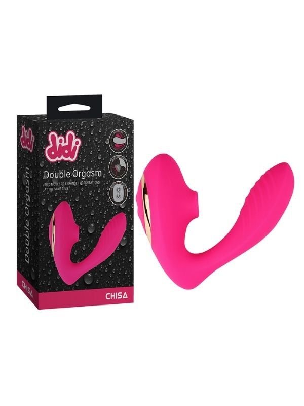 Chisa Didi Double Orgasm Pembe Vibratör | Hava Basınçlı, Çift Etkili Titreşim