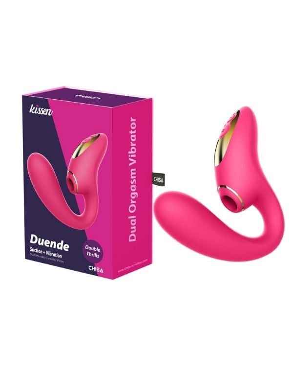 Chisa Duende Vakum Vibratör | 10 Titreşim ve 5 Emiş Modu, IPX5 Su Geçirmez, USB Şarjlı