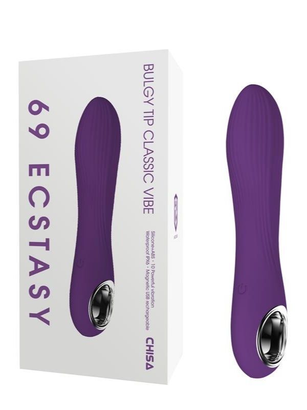 Chisa Bulgy Tip Classic Vibe Vibratör - 10 Modlu Su Geçirmez Şarjlı