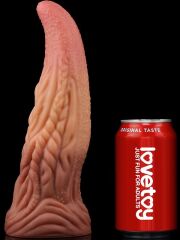 Çift Katmanlı Platinyum Silikon Canavar Dildo 25 cm