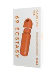 Chisa Marker Pen Vibe Mini Turuncu | 5 Modlu USB Şarjlı Mini Vibratör