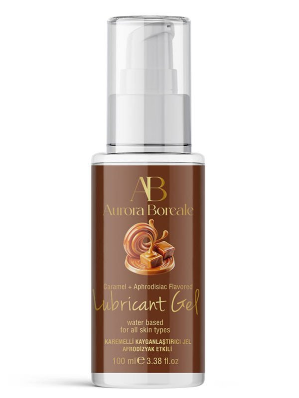 Aurora Boreale Karamel Aromalı Kayganlaştırıcı Jel – 100 ml, Su Bazlı & Gıda Aromalı