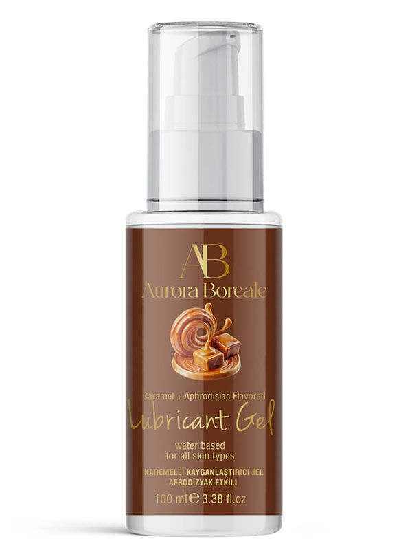 Aurora Boreale Karamel Aromalı Kayganlaştırıcı Jel – 100 ml, Su Bazlı & Gıda Aromalı