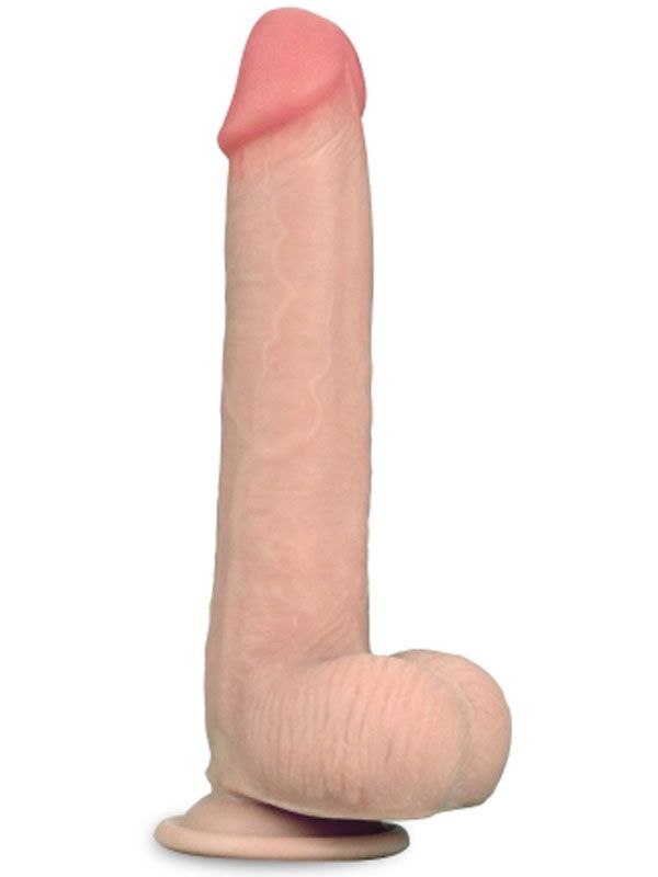 Kayar Derili Çift Katmanlı Realistik Dildo 23 cm | TPE, Vantuzlu, Ultra Yumuşak