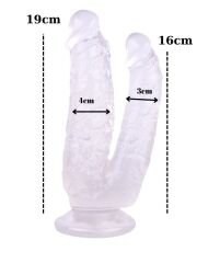 Noctis 19 cm Beyaz Çiftli Dildo | Temiz Beyaz Tasarım ve Çok Amaçlı Kullanım | 724Haz