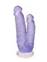 Noctis 19 cm Mor Çiftli Dildo | Canlı Renk ve Çok Amaçlı Kullanım | 724Haz