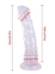 NOCTIS 21cm Beyaz Realistik Dildo – Vantuzlu ve Gerçekçi Dokulu | 724Haz
