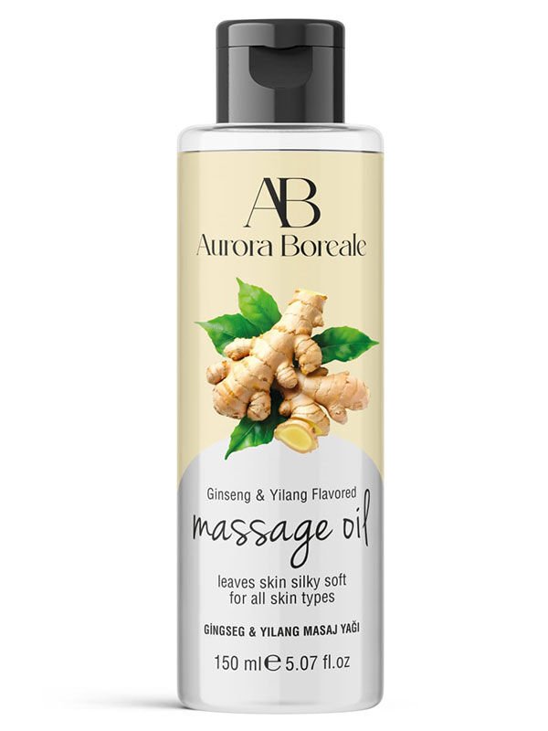 Aurora Boreale Ginseng Aromalı Masaj Yağı – 150 ml, Su Bazlı & Rahatlatıcı Etki