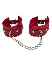 Kırmızı Deri El Kelepçesi | Ayarlanabilir, Şık & Dayanıklı Erotik Aksesuar