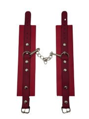 Kırmızı Deri El Kelepçesi | Ayarlanabilir, Şık & Dayanıklı Erotik Aksesuar