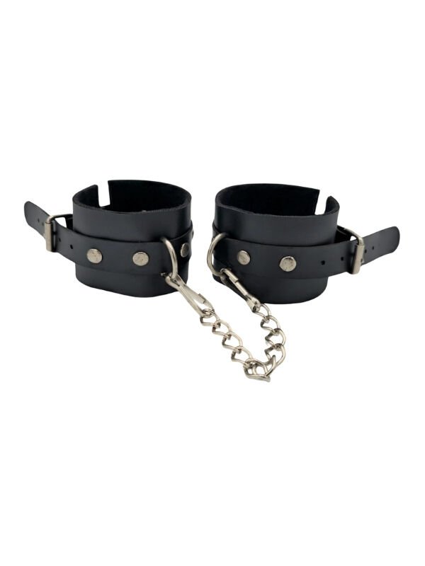 Siyah Deri El Kelepçesi | Dayanıklı, Ayarlanabilir & Şık Erotik Aksesuar