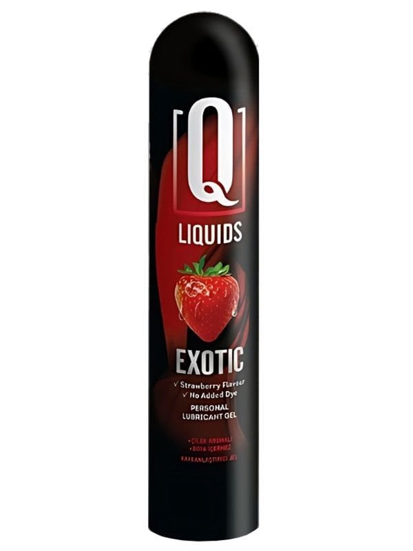 Q‑Liquids Exotic Çilek Aromalı Kayganlaştırıcı Jel – 125 ml, Su Bazlı & Doğal Aroma