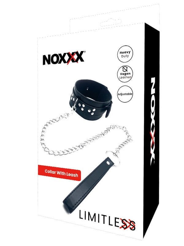 Limitless Siyah Deri Boyun Tasması – Şık ve Dayanıklı BDSM Aksesuarı