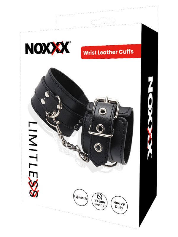 Limitless Siyah Deri El Kelepçesi - Ayarlanabilir BDSM Bilek Kelepçesi