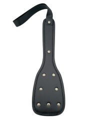 Siyah Deri Şaplak | Konforlu Bilek Tutuşlu BDSM Saplak | 724Haz