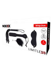 Limitless Kırbac + Saplak + Maske + Tüy Seti | Deri & Tüy Kombinli Fetish Aksesuar