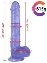 Noctis 28cm Mavi Realistik Dildo No:82