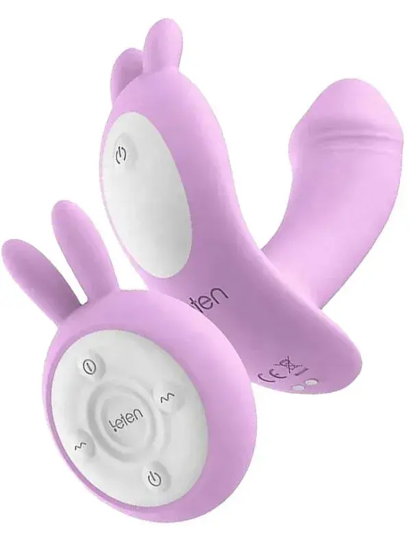 Giyilebilir Uzaktan Kumandalı Şarjlı Tavşan Vibratör – Pembe