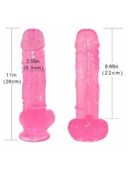 Noctis 28 cm Pembe Realistik Dildo | Büyük & Yumuşak Doku | 724Haz