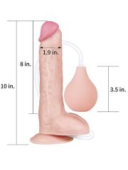 LOVETOY Fışkırtmalı Realistik Dildo – 25 CM, Esnek Silikon