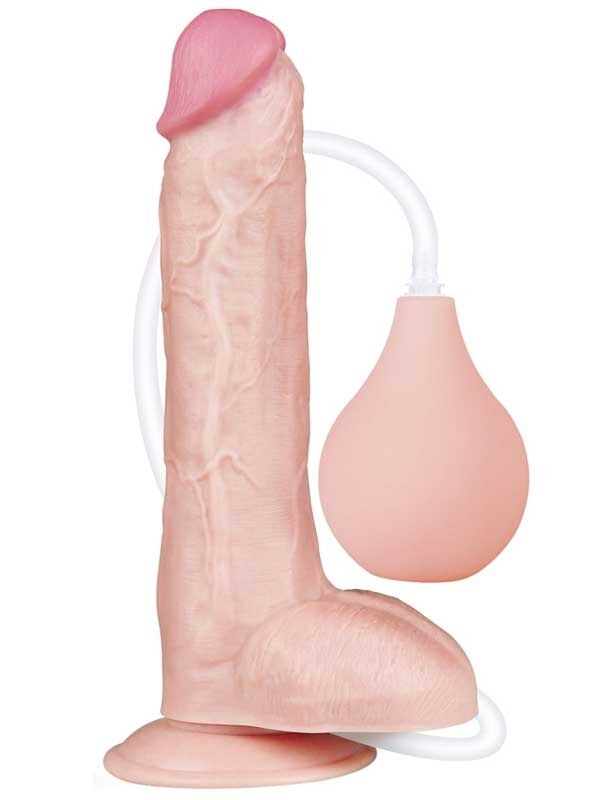 LOVETOY Fışkırtmalı Realistik Dildo – 25 CM, Esnek Silikon
