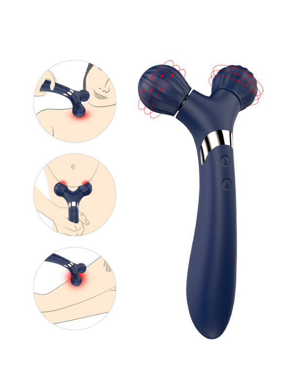 S-Hande Twig Vibratör – Mavi | 9 Mod & Manyetik USB Şarj | 724Haz