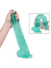Noctis 30 cm Yeşil Realistik Dildo | Dev Boy & Yumuşak Doku | 724Haz