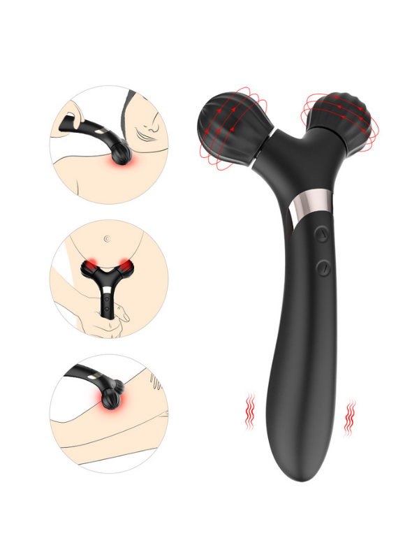 S-Hande Twig Vibratör – Siyah | G-Noktası Uyumlu & Yumuşak Silikon | 724Haz