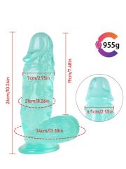 Noctis 26 cm Yeşil Realistik Dildo | Canlı Renk & Gerçekçi Doku